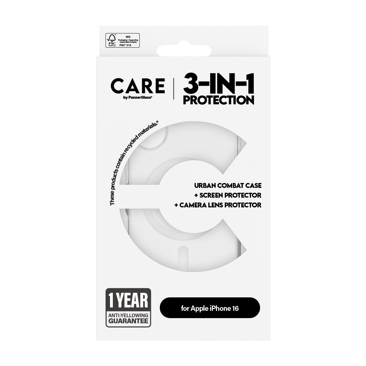 PanzerGlass® | CARE by PanzerGlass® Urban Combat 3-in-1 Bundle iPhone 16
